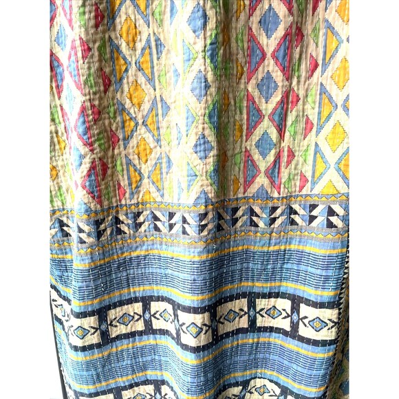 Handmade Quilt Colorful Blanket Wall Hanging 50x76” Hand Stitched - Picture 2 of 12